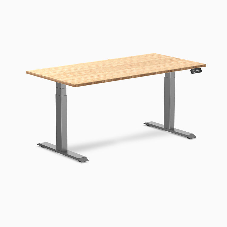 Desky bamboo dual desk in space grey