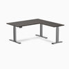 zero melamine l-shape desk in burnished wood 1500mm