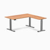 zero melamine l-shape desk in prime oak 1500mm