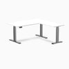 zero melamine l-shape desk in white