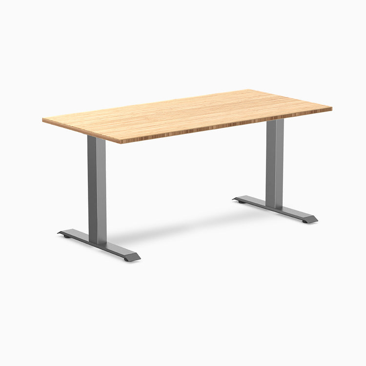 Desky bamboo fixed office desk in space gray 1500mm