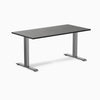 Desky dark bamboo fixed office desk in space gray 1500mm