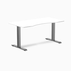 Desky ergo white melamine with space gray legs 1500mm