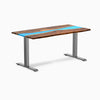 Desky fixed resin hardwood desk in pheasantwood river 1500mm