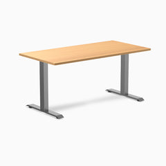 Desky zero melamine desk 100mm select beech with space gray legs