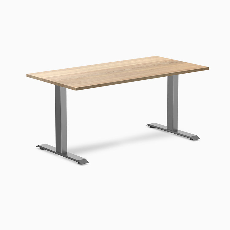 Desky zero hardwood office desk white ash 1500mm