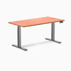 Desky Dual Softwood Sit Stand Desk in red cedar