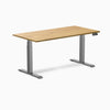 Desky dual rubber wood standing desk in natural rubber 1500mm