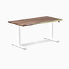 Desky standing desk 1500mm saman hardwood white legs