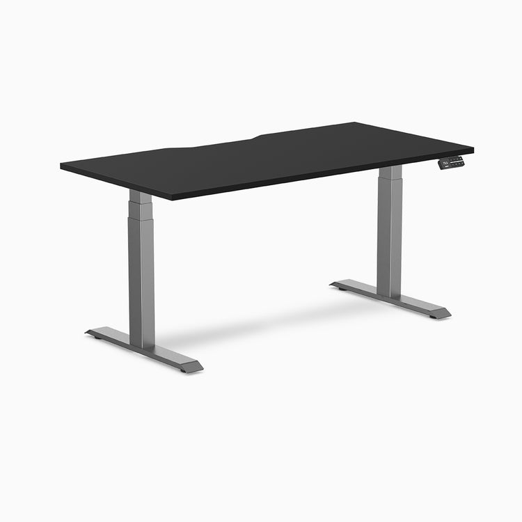 Desky dual scalloped desk in black