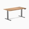 Desky tiger bamboo fixed office desk in space gray 1500mm