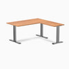 zero melamine l-shape desk in prime oak 1500mm