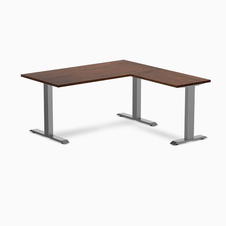 Desky Zero Rubberwood L-Shape Office Desk