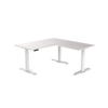 Desky Eco L-Shape Melamine Sit Stand Desk White Alaskan -Desky®