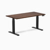 Almost Perfect Desky Dual Rubberwood Sit Stand Desk-Red Walnut Desky®