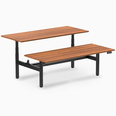 Desky electric Back to Back Round Leg Melamine prime oak desktop