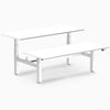 Desky electric Back to Back rectangle Leg Melamine white desktop