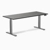 Desky dark bamboo dual desk in space grey 1800mm