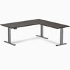 zero melamine l-shape desk in burnished wood 1800mm