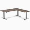 zero melamine l-shape desk in jarrah legno 1800mm