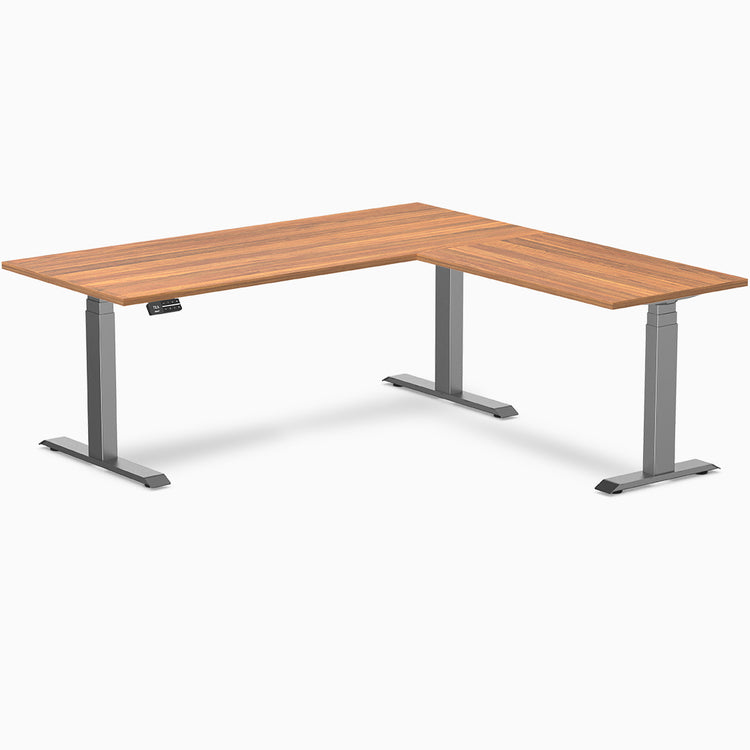 zero melamine l-shape desk in prime oak 1800mm