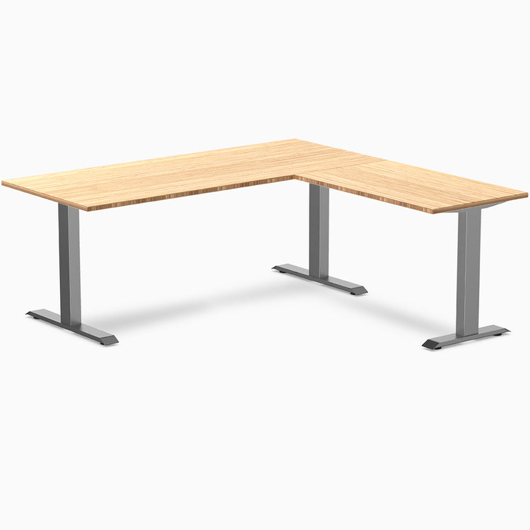 Fixed  bamboo l-shape desk 1800mm