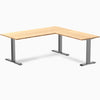 Fixed  bamboo l-shape desk 1800mm