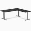 zero melamine l-shape desk in black 1800mm