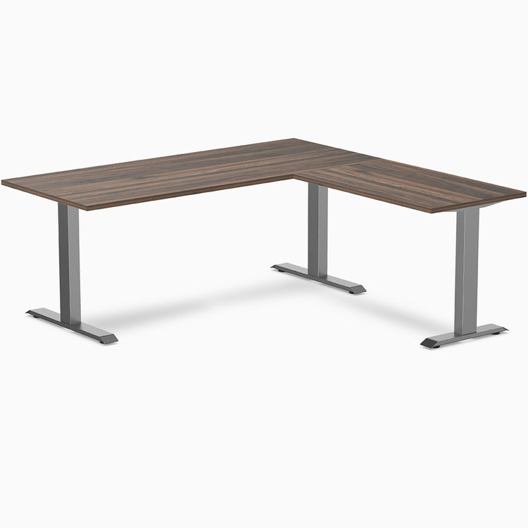 zero melamine l-shape desk in jarrah 1800mm