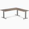 zero melamine l-shape desk in natural walnut 1800mm