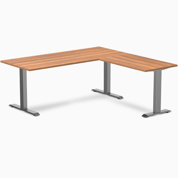 zero melamine l-shape desk in prime oak 1800mm