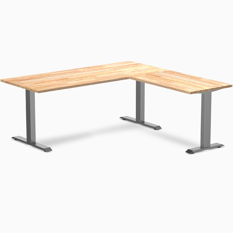 Desky Zero Rubberwood L-Shape Office Desk