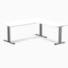 zero melamine l-shape desk in white 1800mm