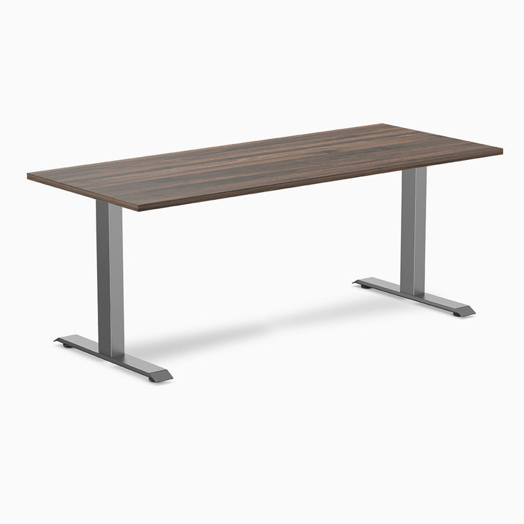 Desky zero melamine desk 1800mm jarrah legno with space gray legs