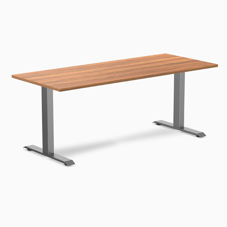 Desky zero melamine desk 1800mm prime oak with space gray legs