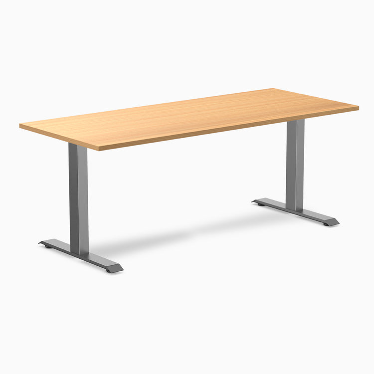 Desky zero melamine desk 1800mm select beech with space gray legs