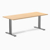 Desky zero melamine desk 1800mm sublime teak with space gray legs