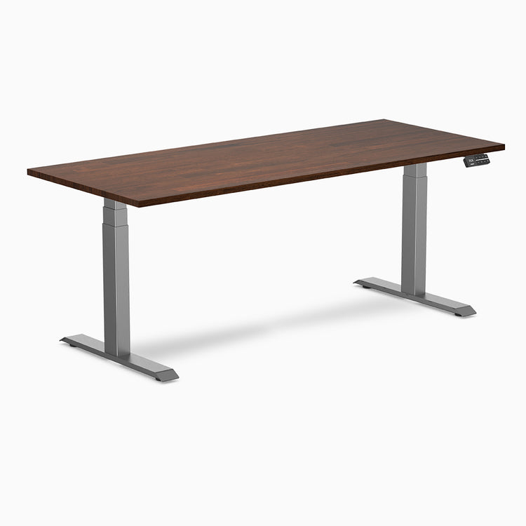 Desky dual rubber wood standing desk in red walnut 1800mm