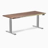 Desky standing desk 1800mm saman hardwood grey legs