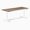 Desky standing desk 1800mm saman hardwood white legs