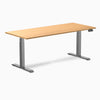 Desky Dual melamine sit stand desk 1800mm select beech