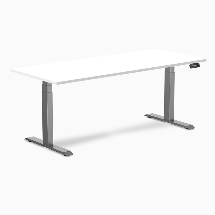 Desky Dual melamine sit stand desk 1800mm