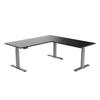 Desky Eco L-Shape Melamine Sit Stand Desk Black -Desky®