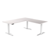 Desky Eco L-Shape Melamine Sit Stand Desk White Alaskan -Desky®