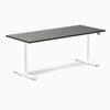 Electric dual bamboo sit stand desk Dark Bamboo - Desky