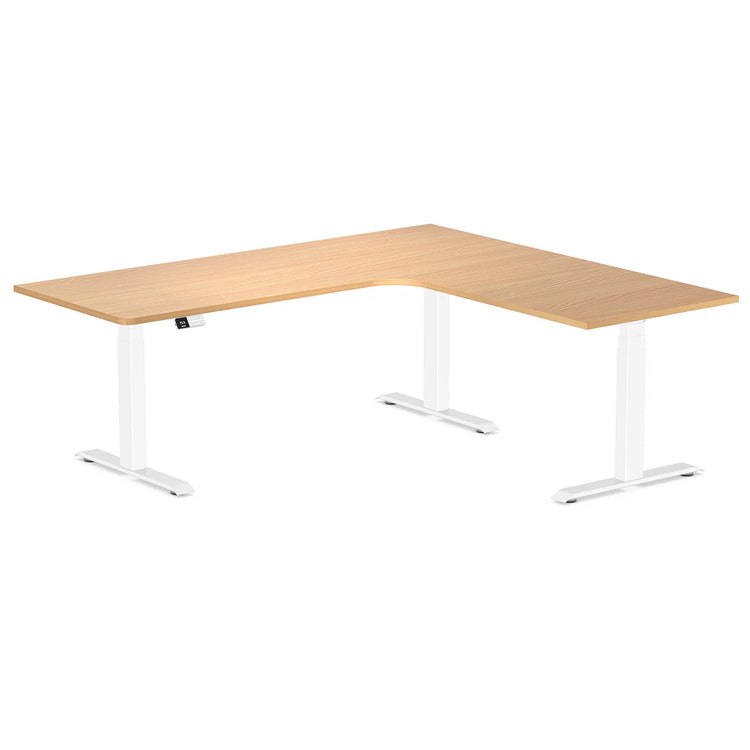 Desky L-Shape Melamine Sit Stand Desk