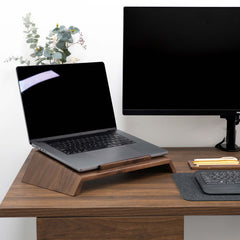Desky Wooden Laptop Riser-Accessories-Desky® Australia-Rubberwood Dark Walnut-Desky® Australia