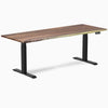 Desky standing desk 2000mm saman hardwood black legs