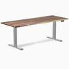 Desky standing desk 2000mm saman hardwood grey legs