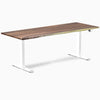 Desky standing desk 2000mm saman hardwood white legs